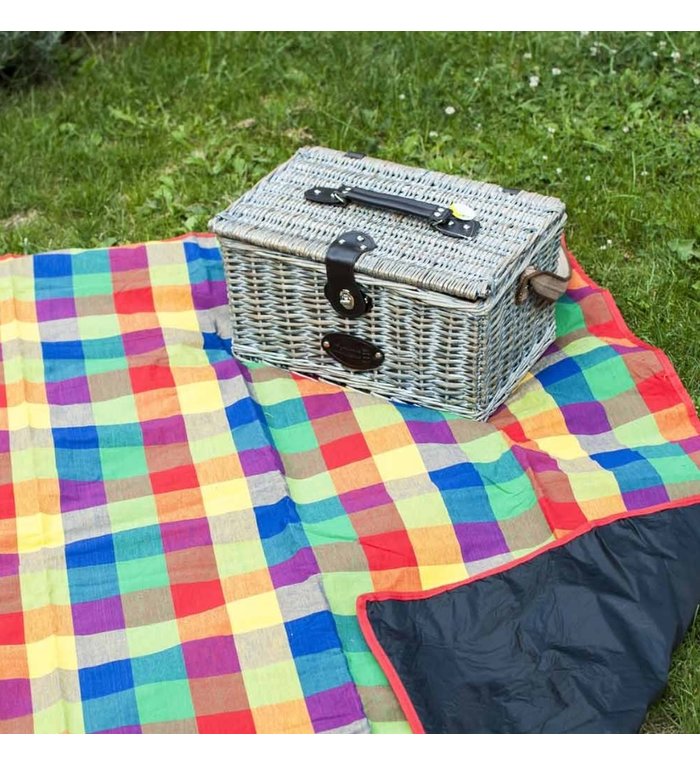 Les Jardins de la Comtesse picknickkleed met gekleurde ruitjes 280 x 140 cm