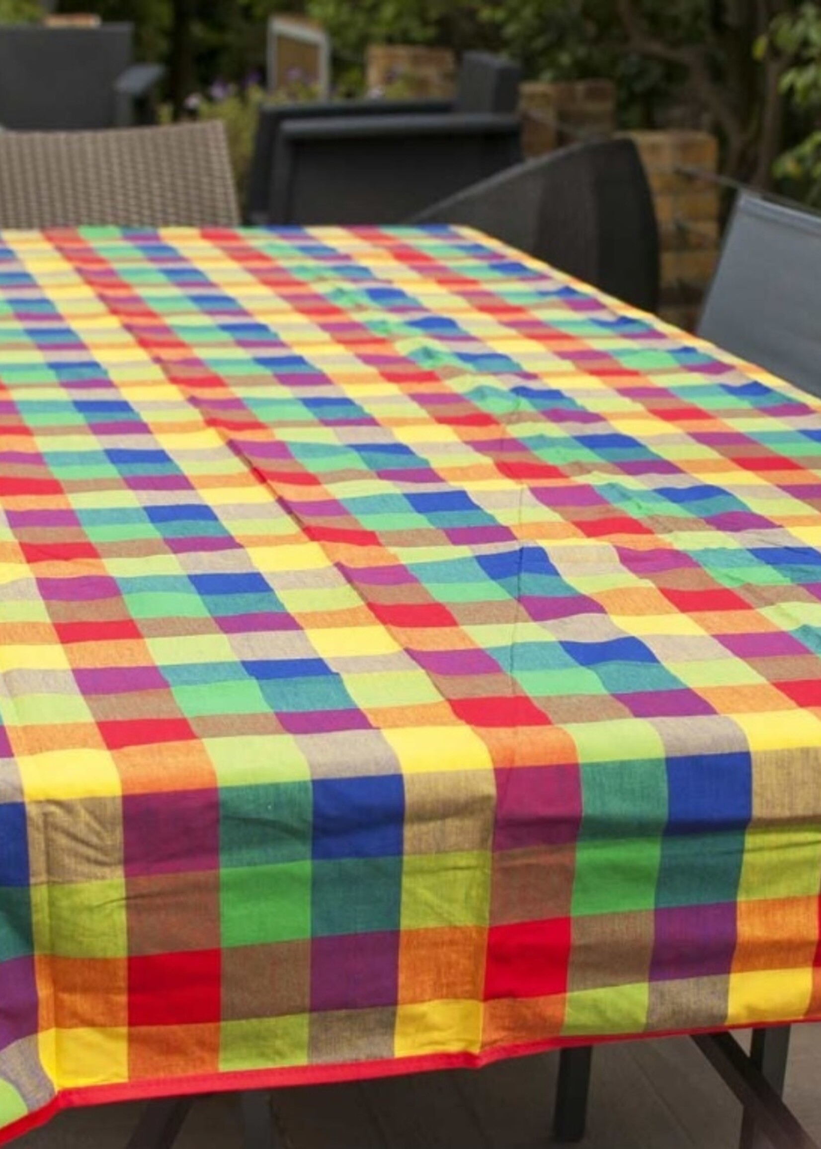 Les Jardins de la Comtesse picknickkleed met gekleurde ruitjes 280 x 140 cm