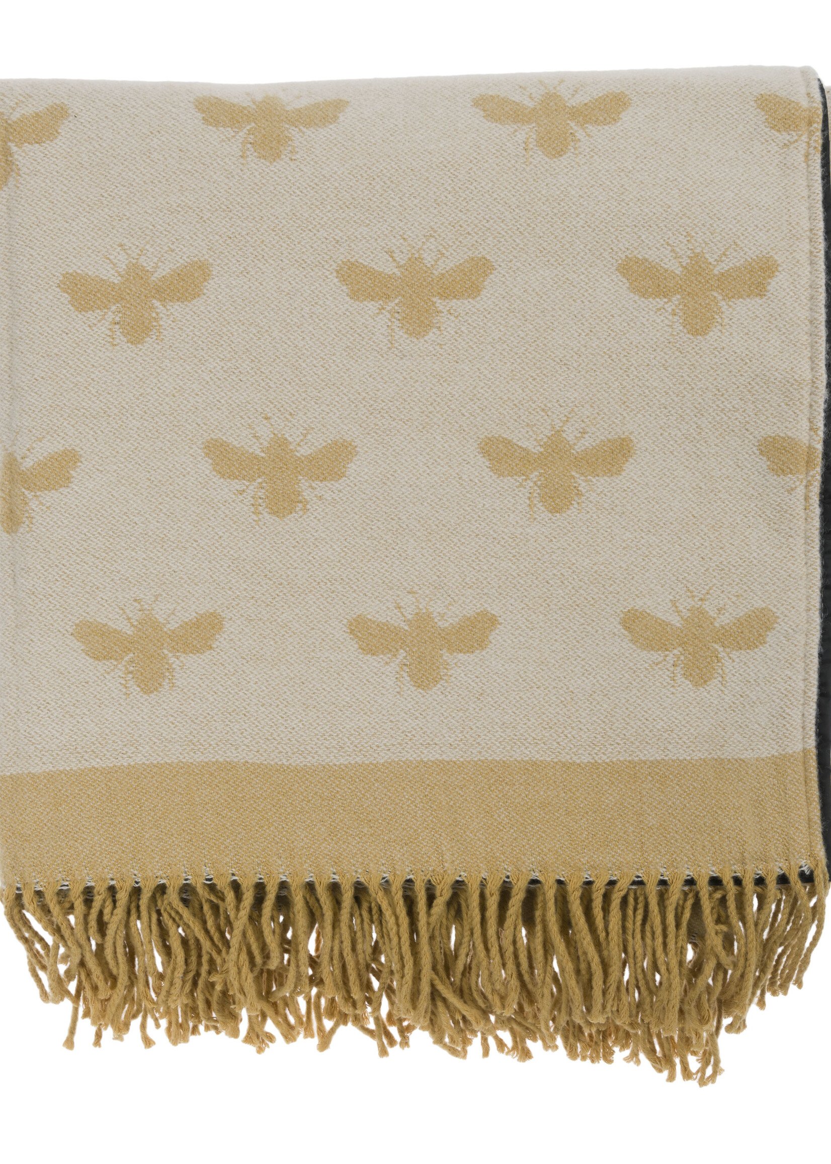 Sophie Allport citroengeel picknickkleed met bijen patroon