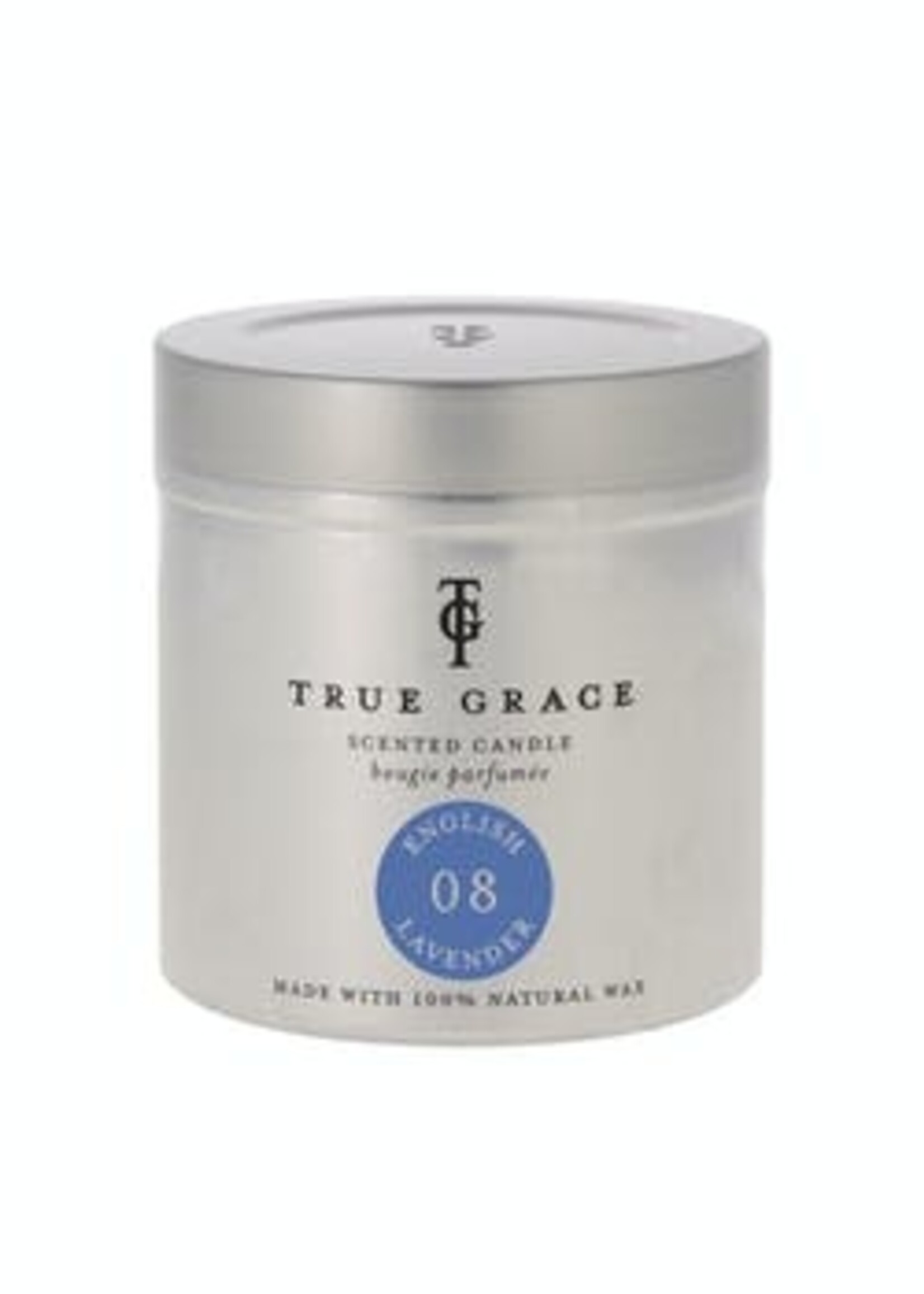 True Grace geurkaars in blikje 08 - Engelse Lavendel