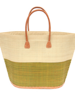 Hippe Strandtas Naturel & Olijfgroen