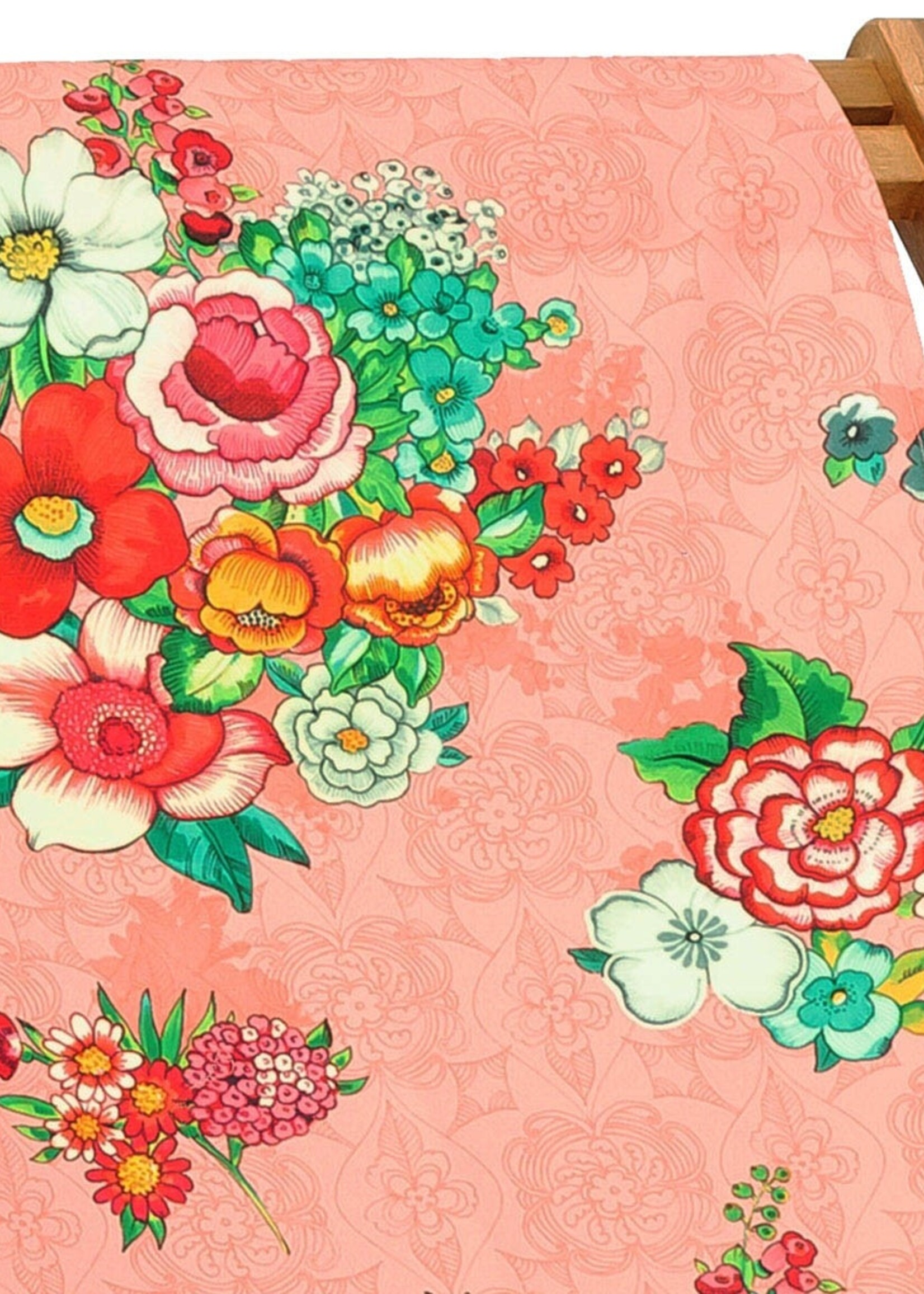 Vent de Bohème  tuinstoel - ligstoel - strandstoel van acaciahout met bohemien motief Hanami Koraal