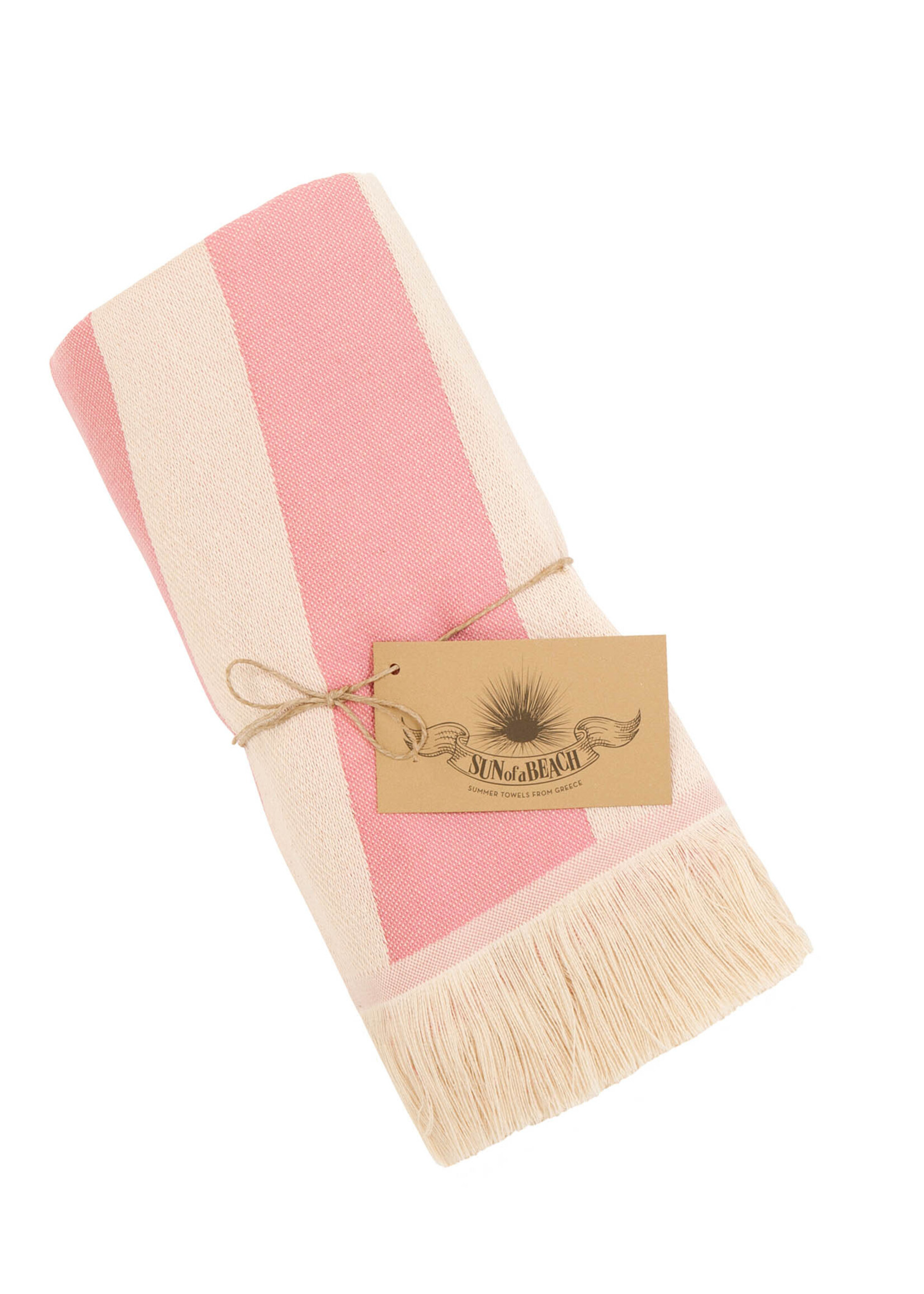 Sun of a Beach  vederlichte roze lollipop strandhanddoek - hamamdoek