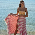 Sun of a Beach  vederlichte roze lollipop strandhanddoek - hamamdoek