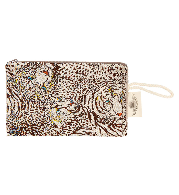 Sun of a Beach  strand clutch met luipaarden