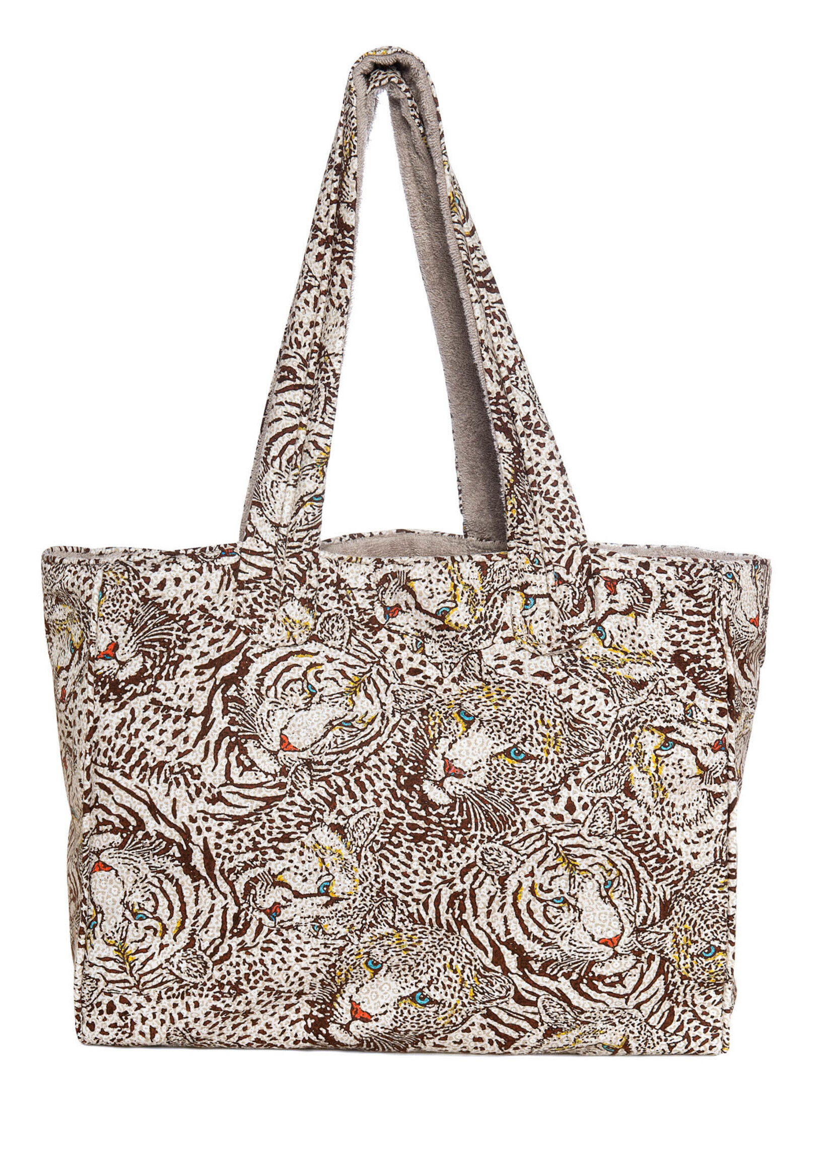 Sun of a Beach  Luxe strandtas met luipaarden design