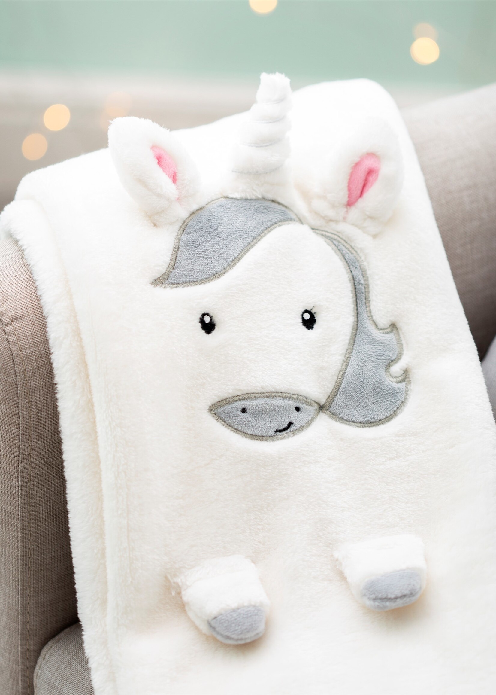 Sass & Belle eenhoorn babydeken van zachte fleece