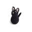 Én Gry & Sif handgemaakte vilten zwarte Kat Halloween versiering - decoratie hangertje