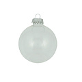 Glazen kerstballen transparant effen 7 cm