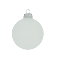 Glazen kerstballen bevroren wit effen 8 cm