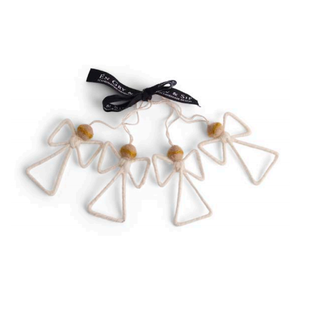 Kerstboomhangers Witte Engeltjes - set van 4