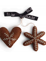 Én Gry & Sif Kerstboomhangers Peperkoek Ster en Hartje
