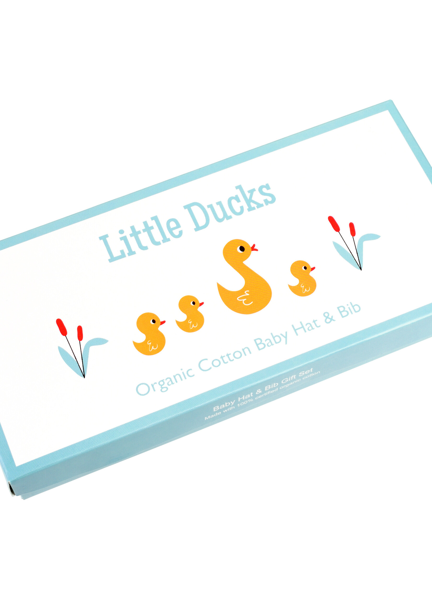 Rex London Babymutsje en babyslabbetje setje met kleine eendjes