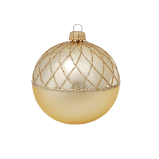 Gouden Kerstbal met Chique Goud Design