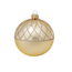 Krebs Glas Lauscha Glazen kerstbal goud met chique goud design 8 cm