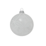 Krebs Glas Lauscha Glazen kerstbal transparant met chique wit design 8 cm