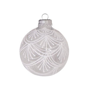 Kerstballen Transparant met Chique Witte Decoratie