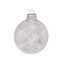 Glazen transparante kerstballen met chique witte decoratie 7 cm