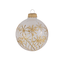 Krebs Glas Lauscha Glazen transparante kerstballen (doorzichtig) met gouden sterren 7 cm