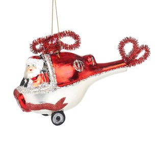 Kerstman in Helikopter Kersthanger
