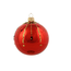 Set van 3 glanzende kerstballen rood met gouden glittersteentjes decoratie 8 cm