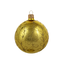 Set van 3 glanzende kerstballen goud met gouden glitter strikjes decoratie 8 cm