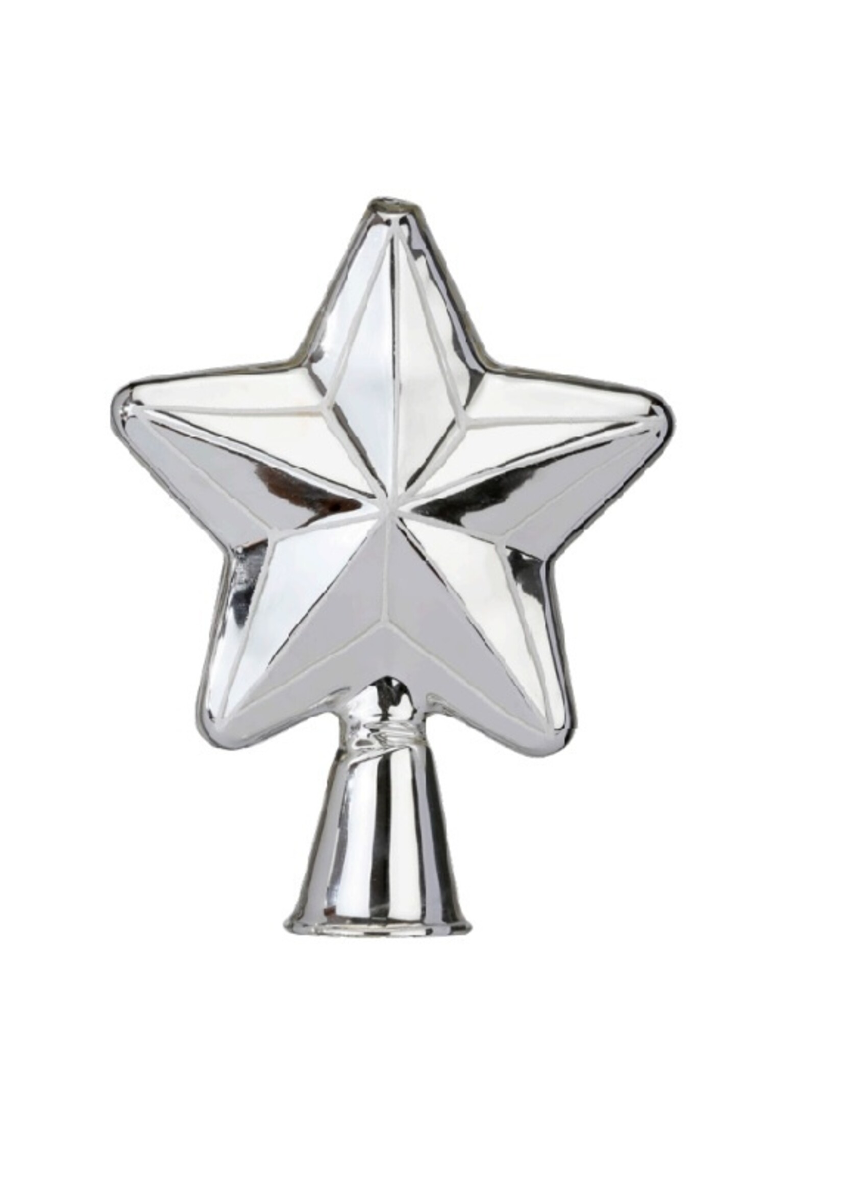 Magic by Inge Zilveren stervormige piek voor de kerstboom 17 cm