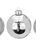 Hippe Zilveren Kerstballen - set van 3