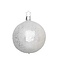 Inge Glas Manufaktur Handgemaakte zilveren glinsterend koele kerstbal 8 cm