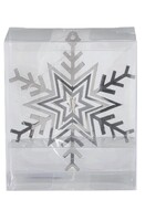 Set van 3 - Zilveren Sneeuwvlokken 3D Kersthangers