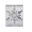 Metalen 3d sneeuwvlok kersthangers zilver set van 3 - 8 cm