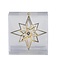 Metalen 3d kerstster kersthangers goud set van 3 - 8 cm