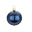 Inge Glas Manufaktur Blauwe kerstbal met chique glitter effect 8 cm - handgemaakt in Duitsland