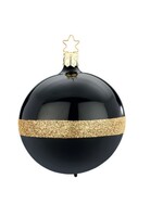 Inge Glas Manufaktur Kerstbal Twin Zwart en Goud