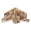 Moderne complete kerststal 12-delig van hout