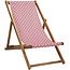 Vent de Bohème tuinstoel - ligstoel - strandstoel van acaciahout met Nour Rose design