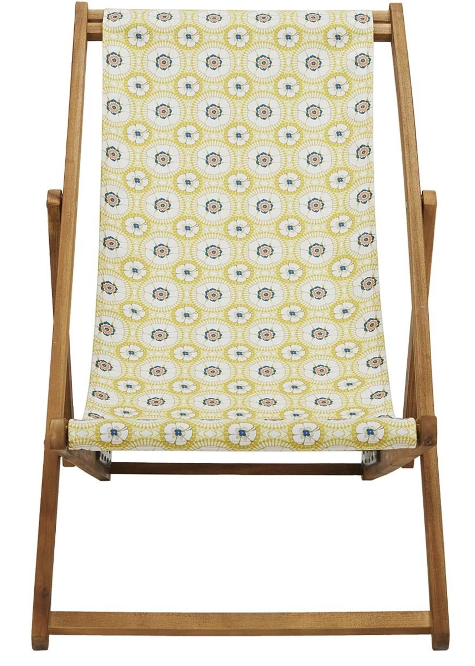 Vent de Bohème  tuinstoel - ligstoel - strandstoel van acaciahout met Lou Jaune design