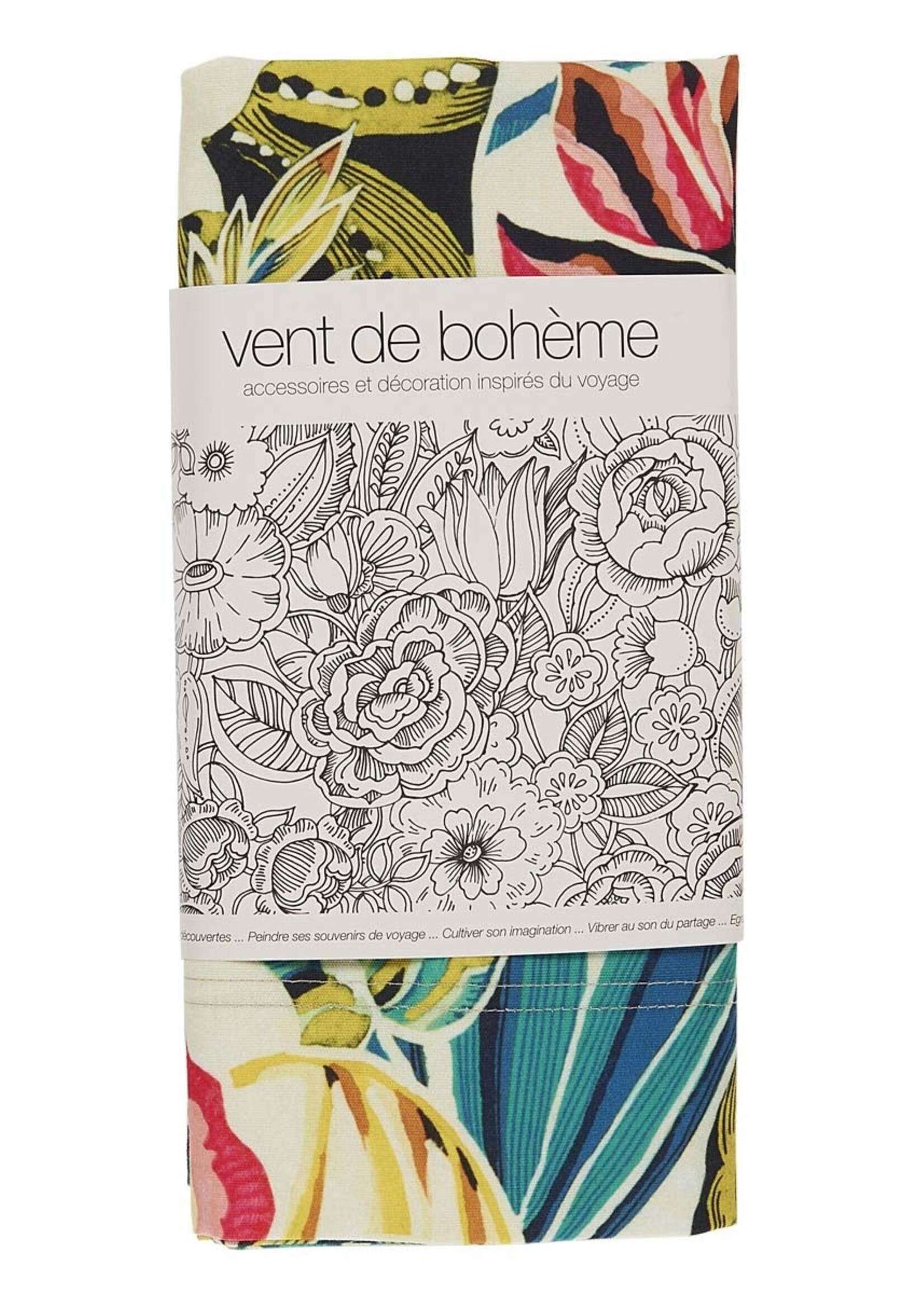 Vent de Bohème  tuinstoel - ligstoel - strandstoel van acaciahout met tropisch Bamboo design