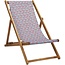Vent de Bohème tuinstoel - ligstoel - strandstoel van acaciahout met tropisch turquoise design