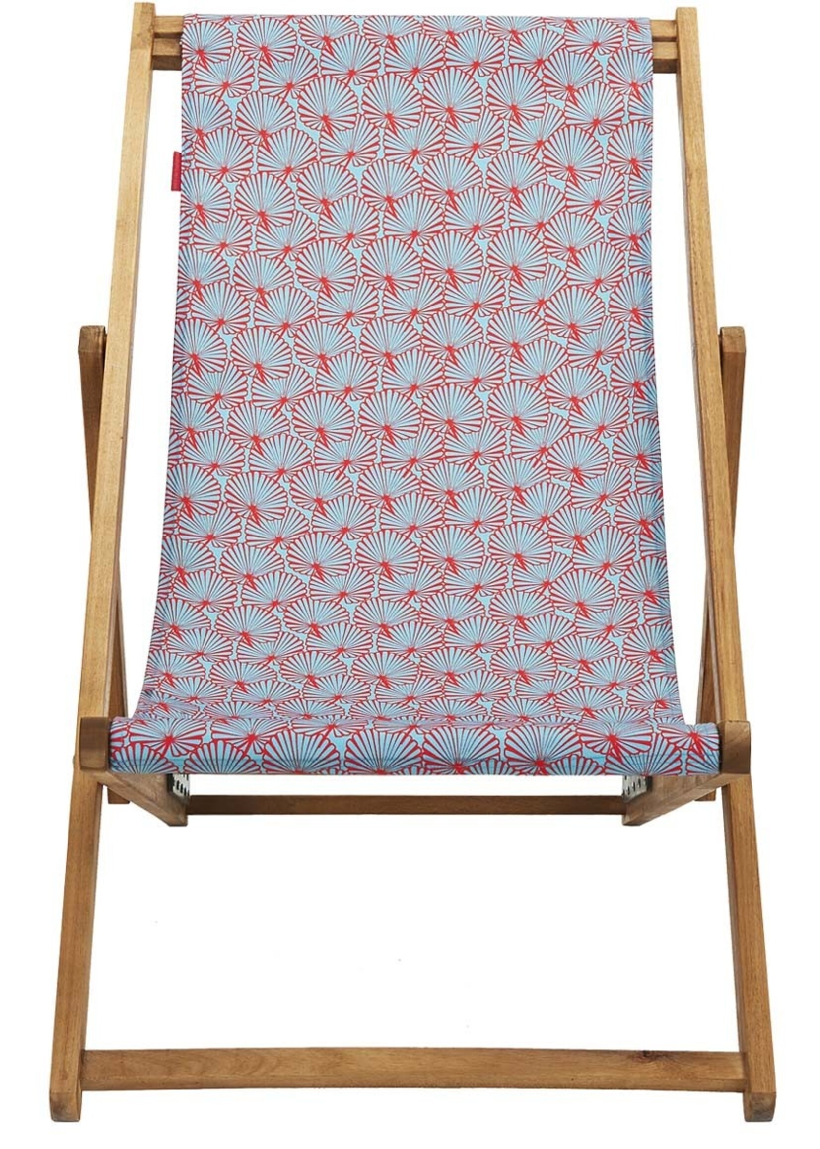 Vent de Bohème  tuinstoel - ligstoel - strandstoel van acaciahout met tropisch turquoise design