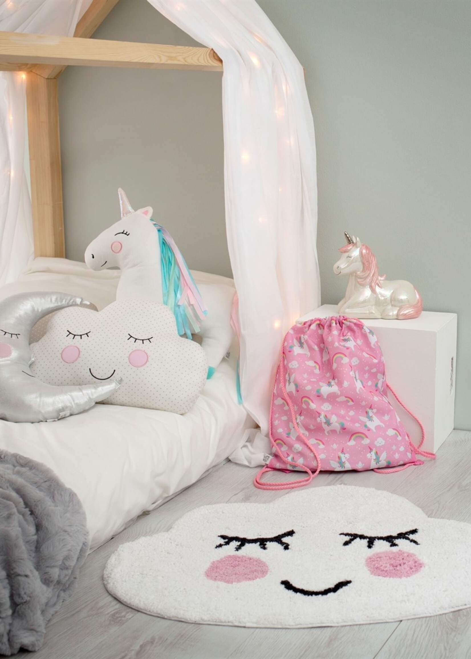 Sass & Belle schattige eenhoorn spaarpot uit de Rainbow Unicorn collectie