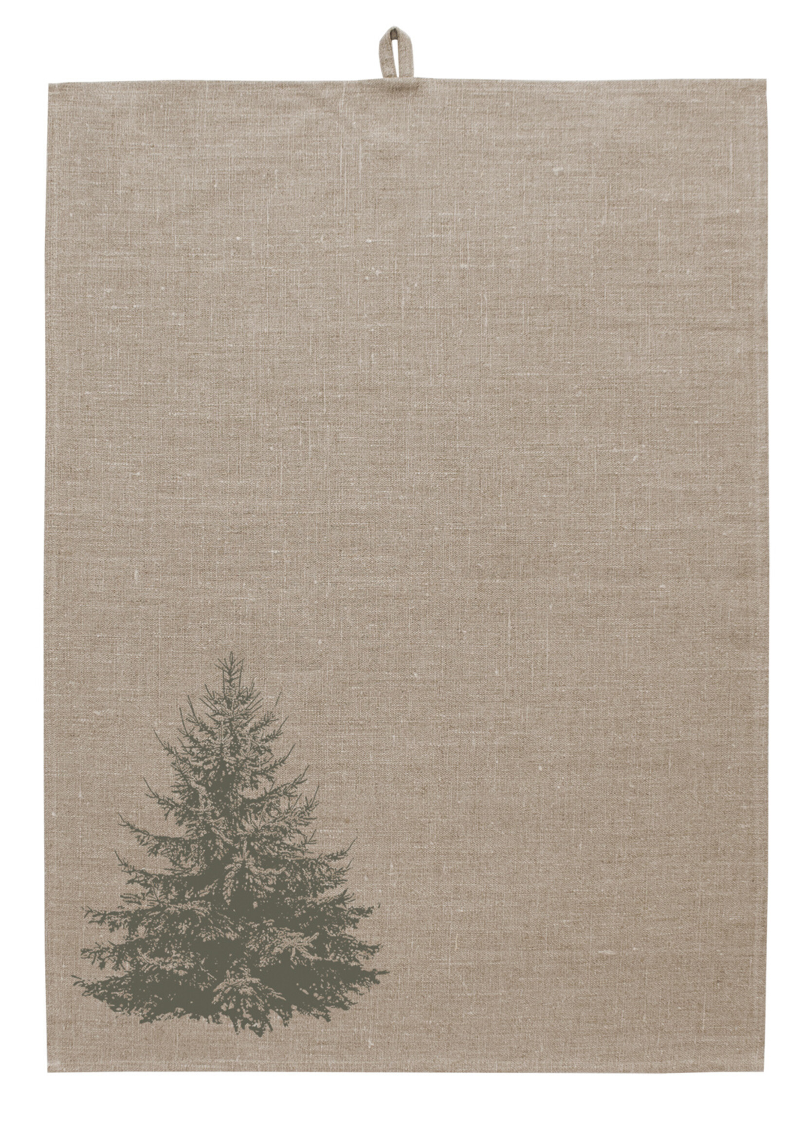 Frohstoff linnen theedoek met olijf grijze Spar