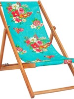 Vent de Bohème  Ligstoel van Acaciahout Hanami Turquoise