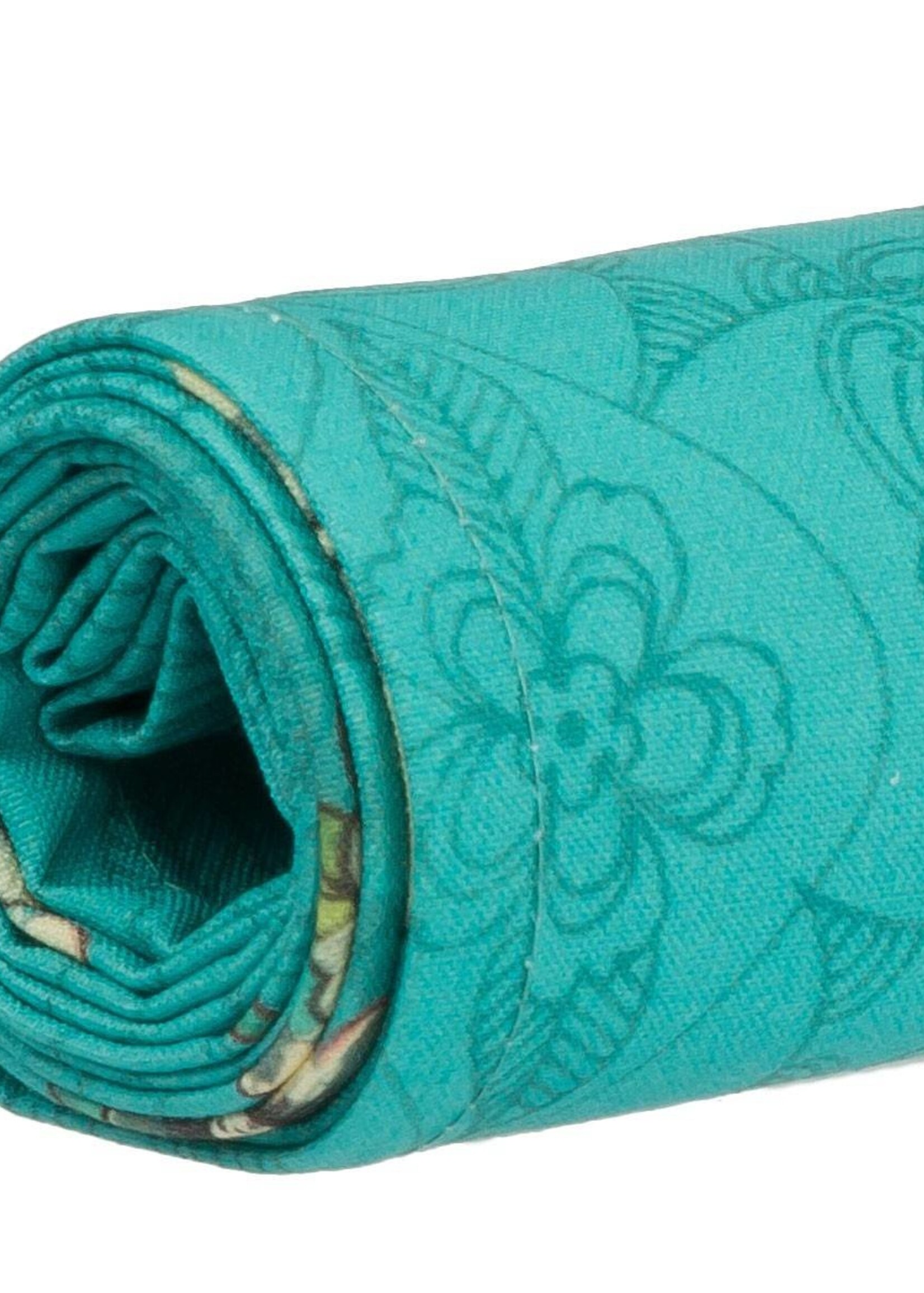 Vent de Bohème  tuinstoel - ligstoel - strandstoel van acaciahout met bohemien motief Hanami Turquoise