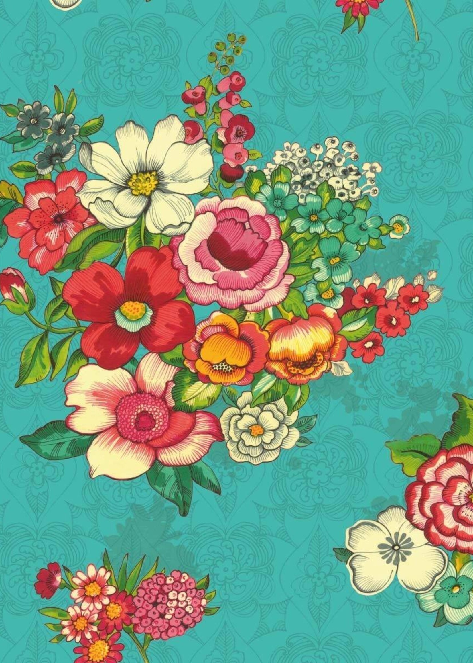Vent de Bohème  tuinstoel - ligstoel - strandstoel van acaciahout met bohemien motief Hanami Turquoise