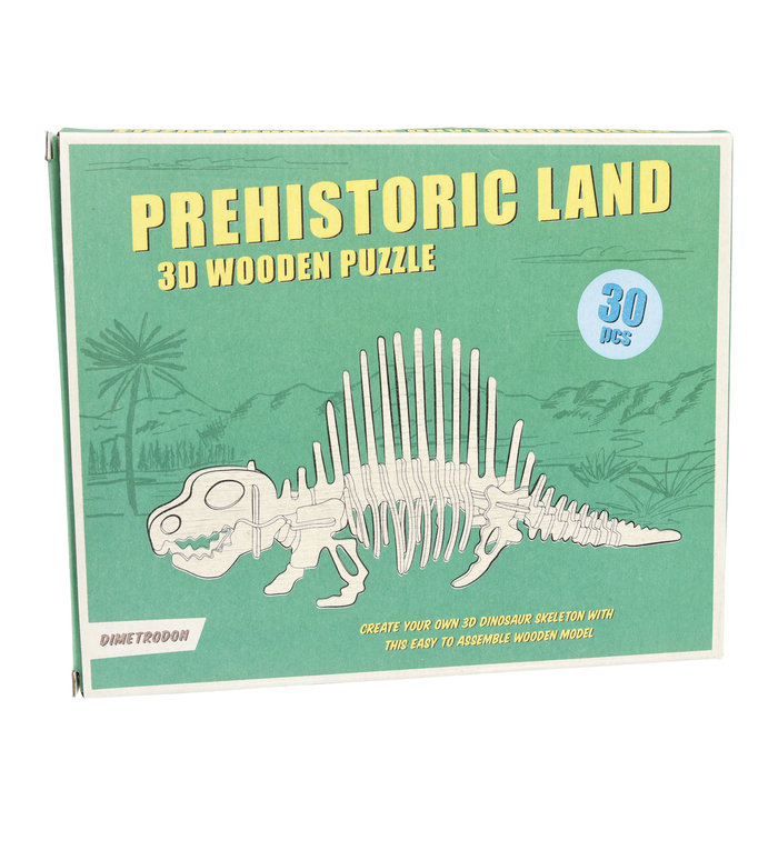 Rex London stoere houten 3D puzzel Dimetrodon dinosaurus