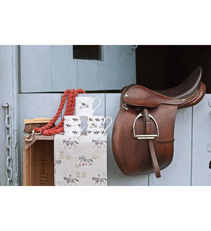 Sophie Allport porseleinen mok met paarden in draf  275 ml