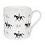 Sophie Allport porseleinen mok met paarden in draf  275 ml