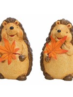 Twee schattige Egeltjes met Herfstblaadjes