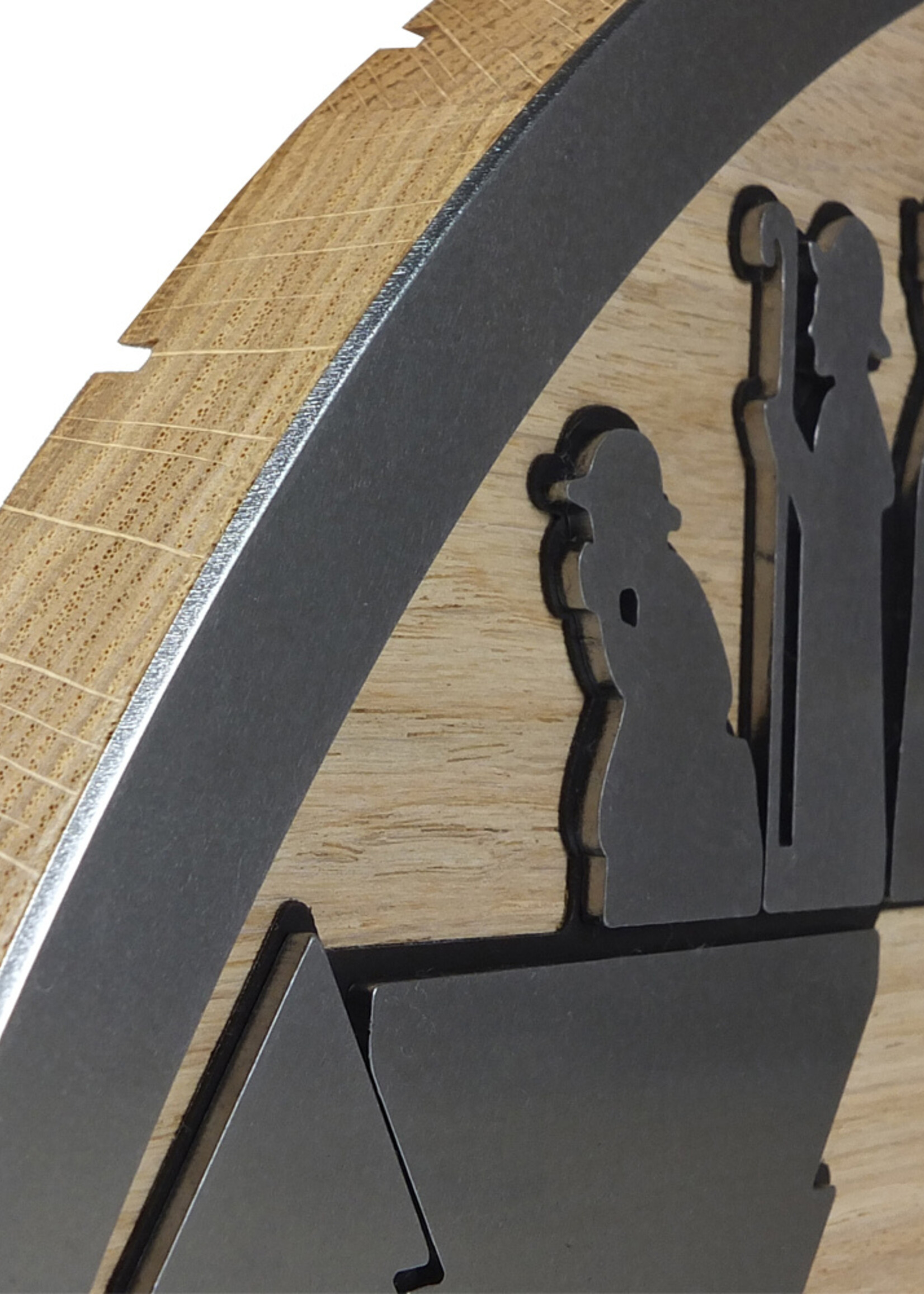 unoferrum Beukenhouten waxinelichthouder Silhouette L Kerststal